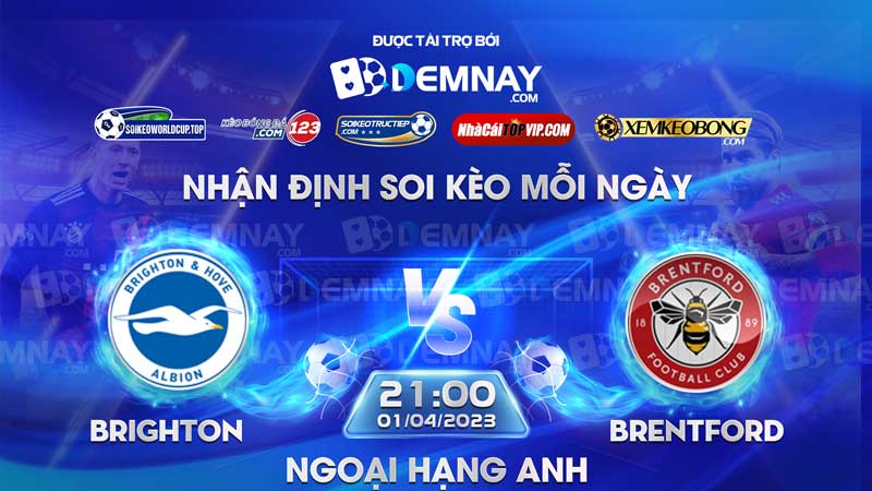 Link xem trực tiếp trận Brighton vs Brentford, lúc 21h00 ngày 01/04/2023, Ngoại Hạng Anh