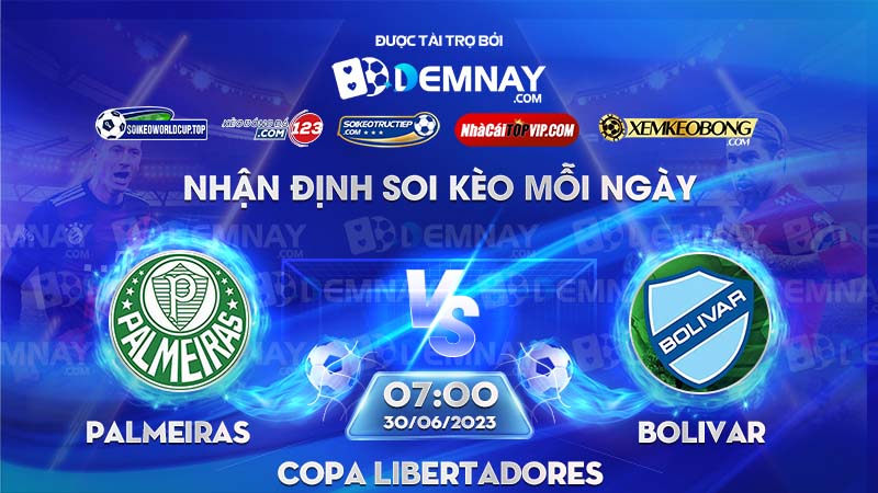 Link xem trực tiếp trận Palmeiras vs Bolivar, lúc 07h00 ngày 30/06/2023, Copa Libertadores