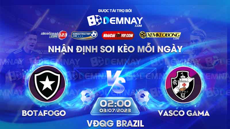 Link xem trực tiếp trận Botafogo vs Vasco Gama, lúc 02h00 ngày 03/07/2023, VĐQG Brazil