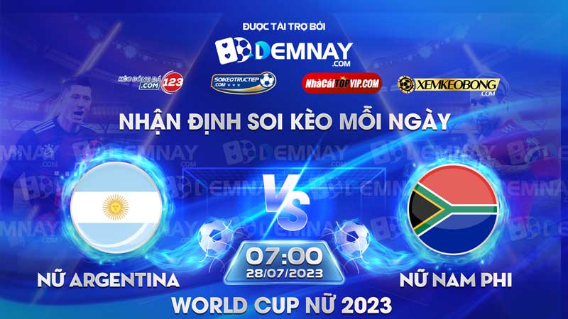 Link xem trực tiếp trận Nữ Argentina vs Nữ Nam Phi, lúc 07h00 ngày 28/07/2023, World Cup nữ 2023