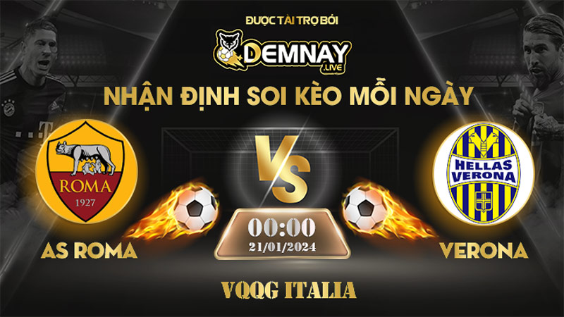Link xem trực tiếp trận AS Roma vs Hellas Verona, lúc 00h00 ngày 21/10/2023, VĐQG Italia