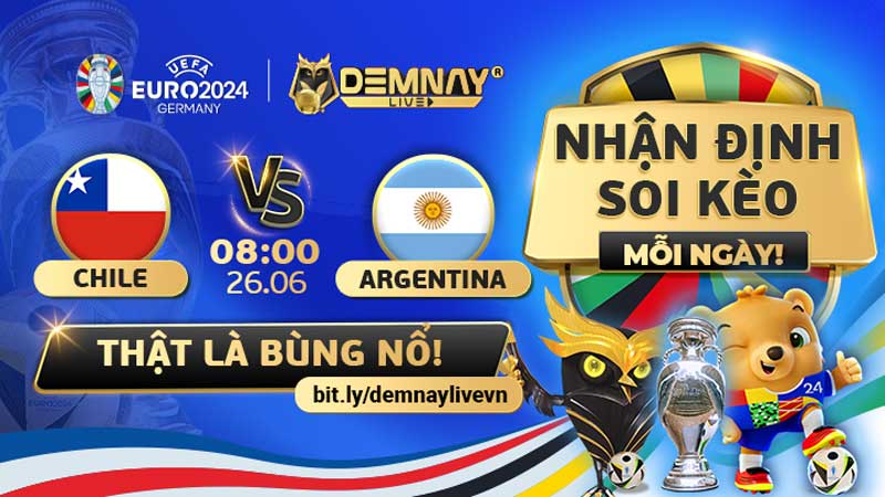 Link xem trực tiếp trận Chile vs Argentina, lúc 08h00 ngày 26/06/2024, Copa America 2024
